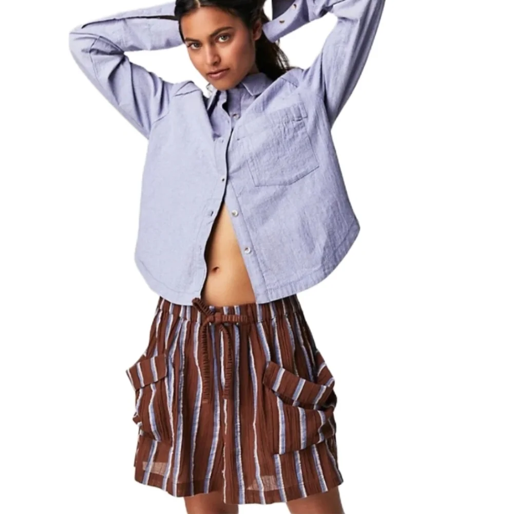 NWT Free People Button-up Shirt Women's Small Light Purple